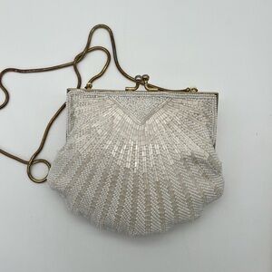 White Beaded Sea Shell purse